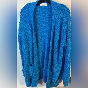 Brand New Zenana Outfitters Vibrant Blue Cardigan